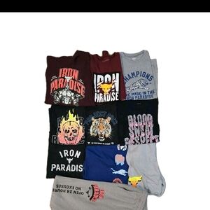 10pc UA Project Rock Youth Large Bundle - Hoodie/Joggers/Tees